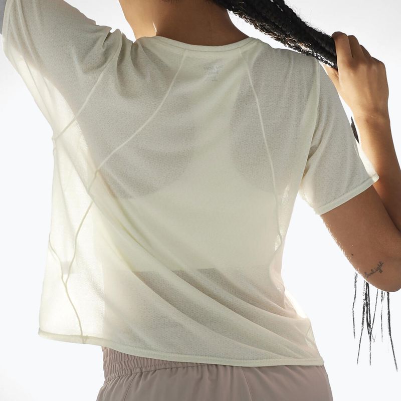 Maglietta da corsa Salomon SHAKEout Air Crop SS Tee icicle da donna 3