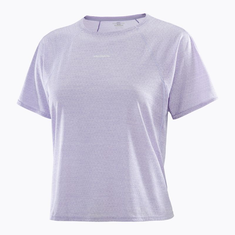 Maglietta da running da donna Salomon SHAKEout Air Crop SS Tee Cosmic Sky 3
