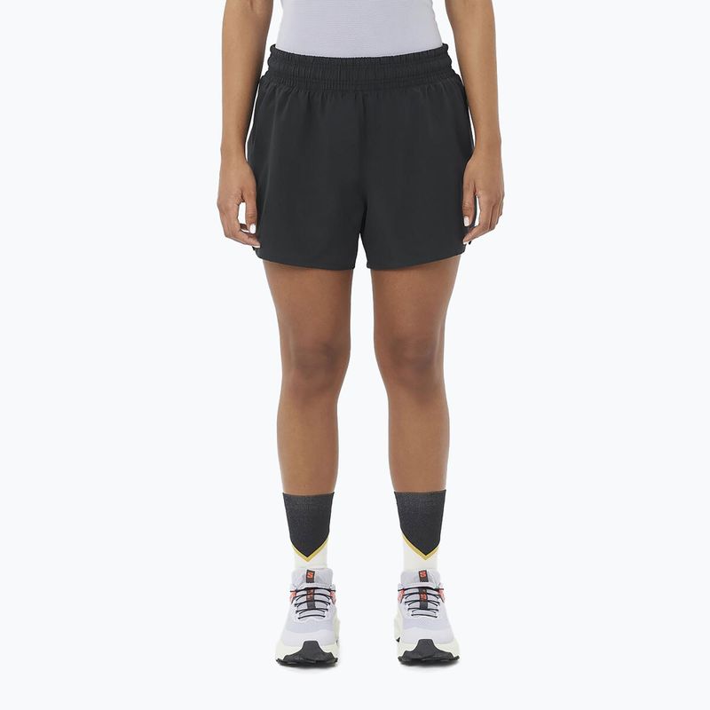 Pantaloncini da corsa Salomon SHAKEout Easy 4" donna nero intenso