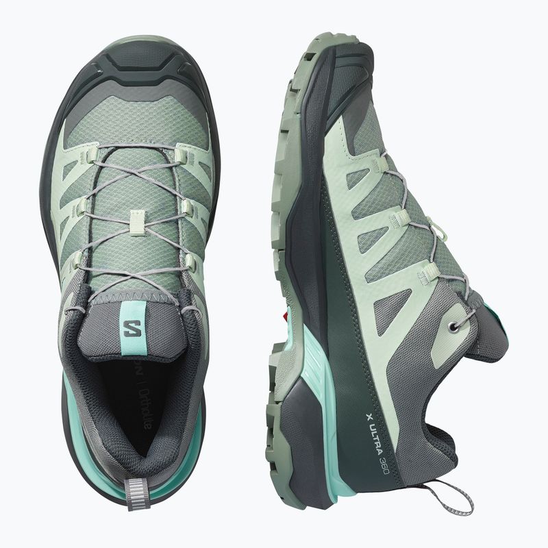 Scarpe da trekking da donna Salomon X Ultra 360 green milieu/urban chic/clearly aqua 5