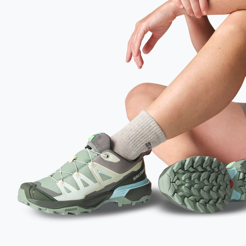 Scarpe da trekking da donna Salomon X Ultra 360 green milieu/urban chic/clearly aqua 7