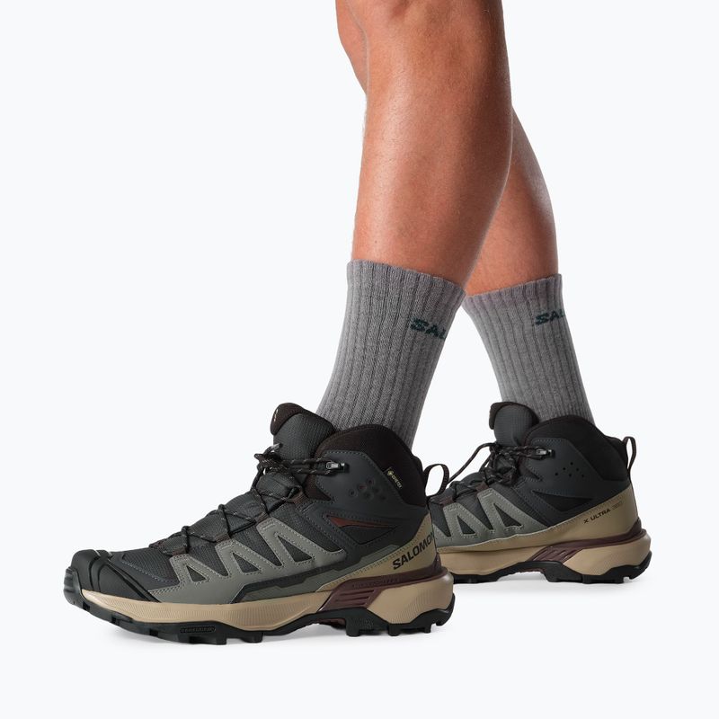 Scarpe da trekking uomo Salomon X Ultra 360 MID GTX phantom/desert tan 6