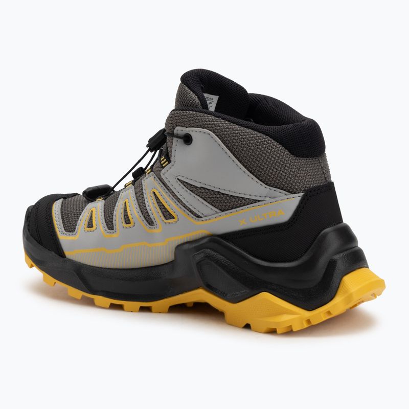Scarpe da trekking per bambini Salomon X Ultra Mid GTX castlerock/black/spicy/mustard 3