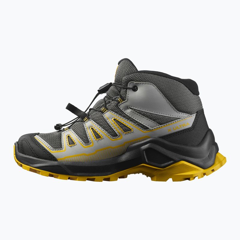 Scarpe da trekking per bambini Salomon X Ultra Mid GTX castlerock/black/spicy/mustard 9