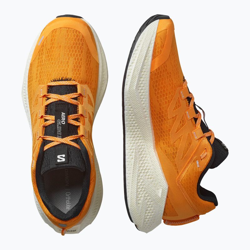 Scarpe da corsa da uomo Salomon Aero Glide 3, color curcuma/bianco/nero 10