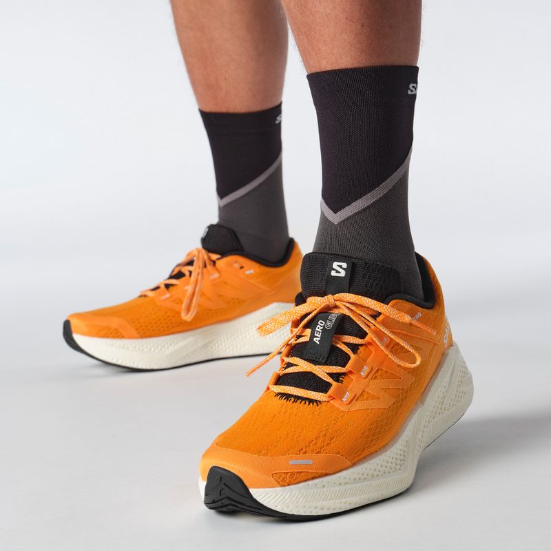 Scarpe da corsa da uomo Salomon Aero Glide 3, color curcuma/bianco/nero 12