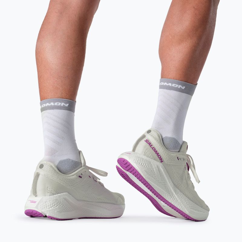 Scarpe da corsa da uomo Salomon Aero Glide 3 bianco/bianco/willowherb 12