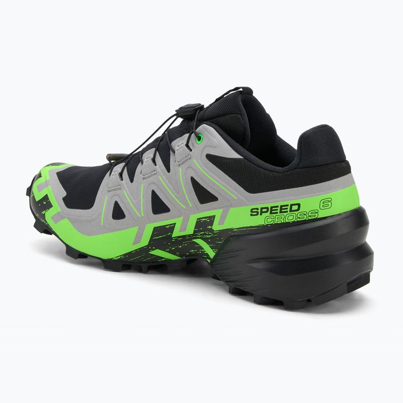 Scarpe da corsa da uomo Salomon Speedcross 6 GTX black/alloy/green gecko 3
