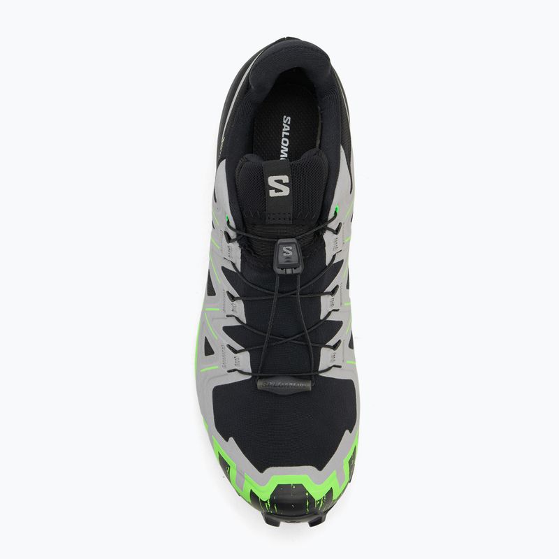 Scarpe da corsa da uomo Salomon Speedcross 6 GTX black/alloy/green gecko 5