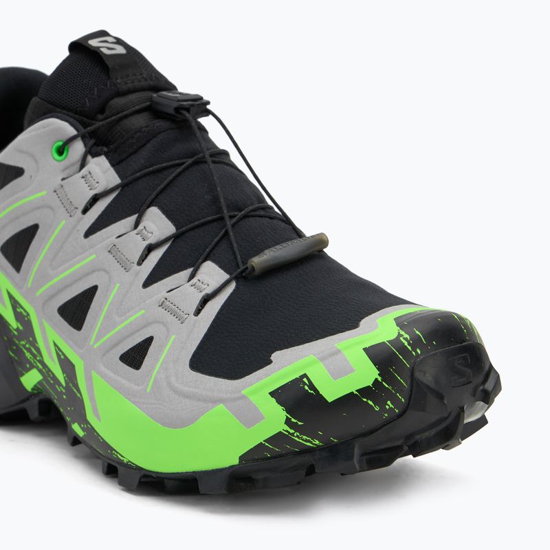 Scarpe da corsa da uomo Salomon Speedcross 6 GTX black/alloy/green gecko 7