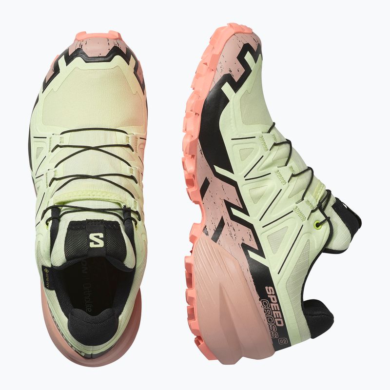 Scarpe da corsa da donna Salomon Speedcross 6 GTX lime cream/mahogany rose/black 13