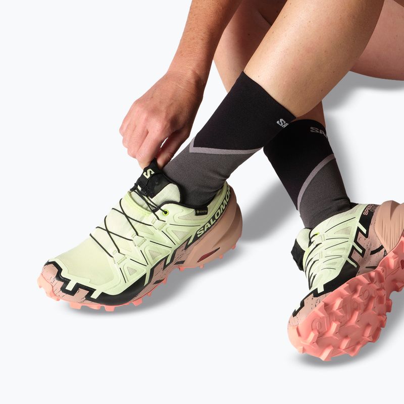 Scarpe da corsa da donna Salomon Speedcross 6 GTX lime cream/mahogany rose/black 14