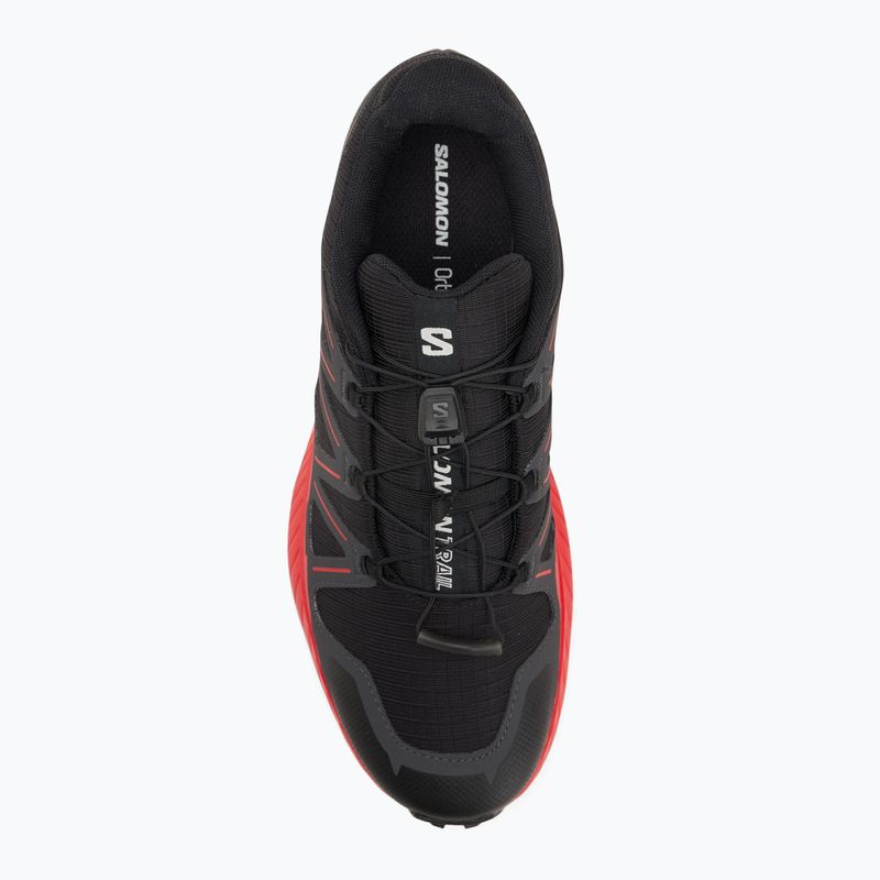 Scarpe da corsa da uomo Salomon Speedcross Peak nero/asfalto/rosso fiamma 5