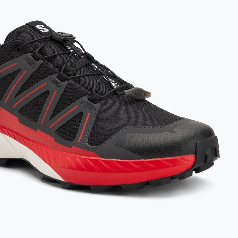 Scarpe da corsa da uomo Salomon Speedcross Peak nero/asfalto/rosso fiamma 7