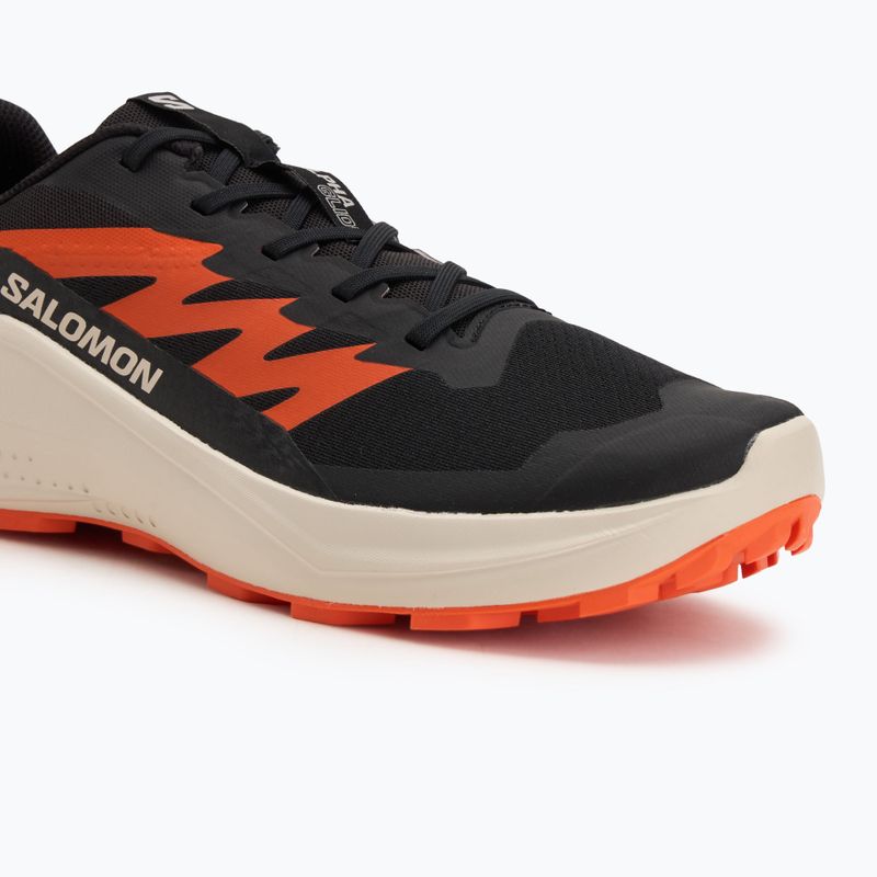 Scarpe da corsa da uomo Salomon Alphaglide nero/giorno di pioggia/arancione rosso 7