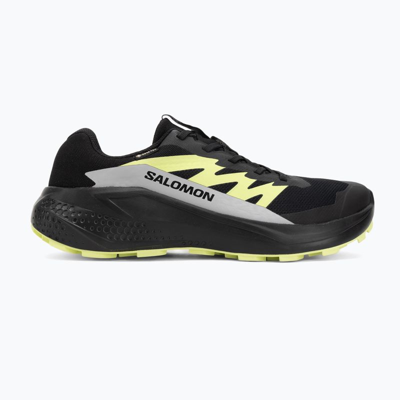 Scarpe da corsa da uomo Salomon Alphaglide GTX nero/alloy/verde acuto 2