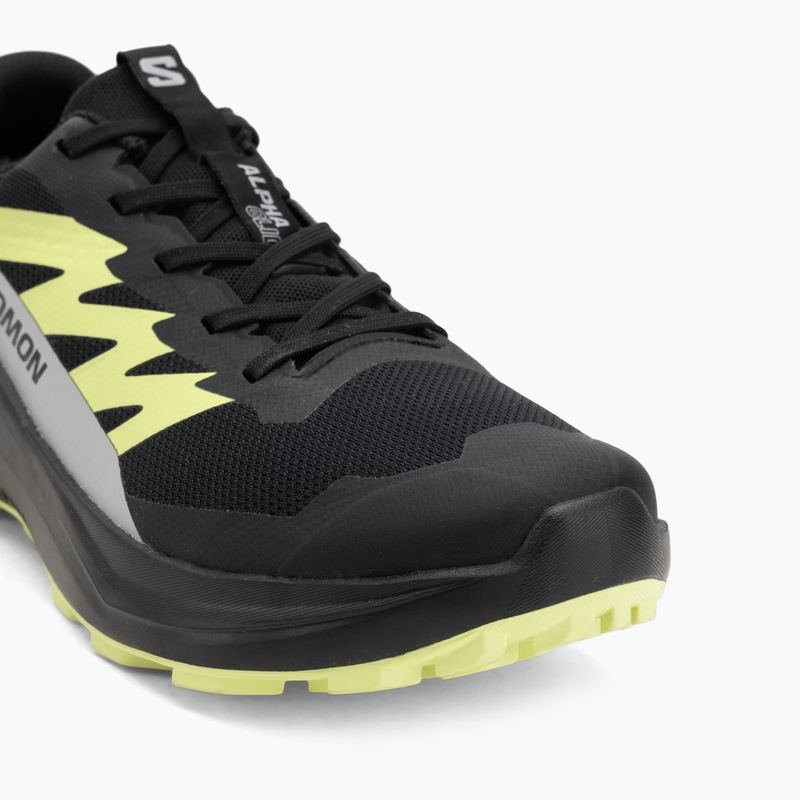Scarpe da corsa da uomo Salomon Alphaglide GTX nero/alloy/verde acuto 7