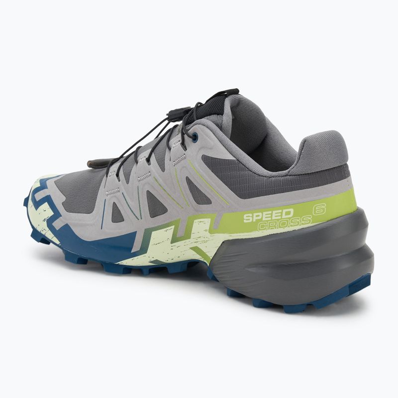 Scarpe da corsa da uomo Salomon Speedcross 6 castlerock/crema lime/poseidon 3