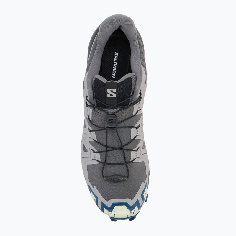 Scarpe da corsa da uomo Salomon Speedcross 6 castlerock/crema lime/poseidon 5