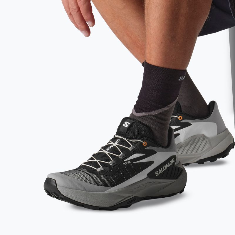 Scarpe da corsa da uomo Salomon Genesis nero/alloy/turmeric 14