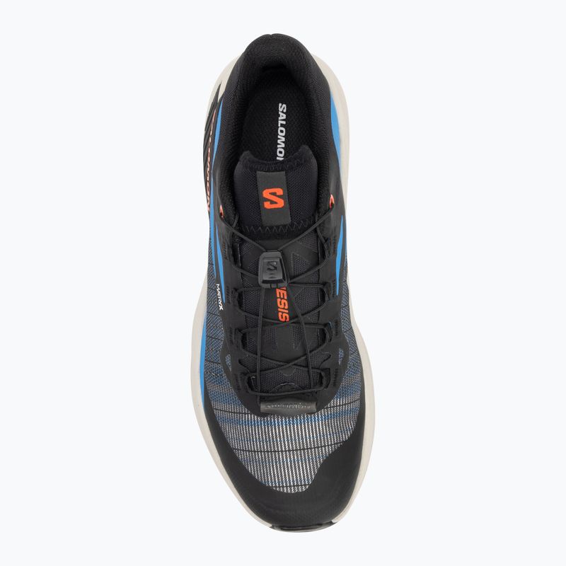 Salomon Genesis scarpe da corsa uomo nero/blu francese/ciliegia pomodoro 5