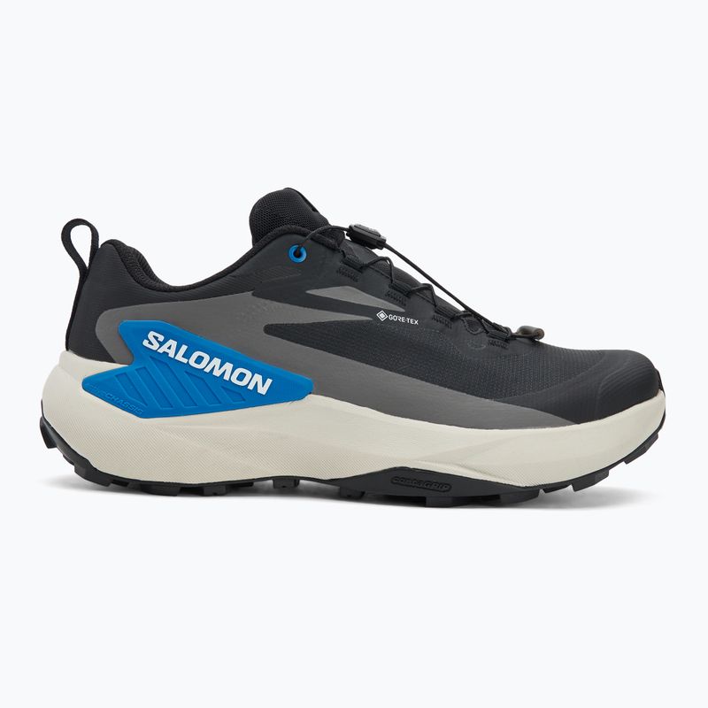 Scarpe da corsa da uomo Salomon Genesis GTX nero/roccia lunare/blu francese 2