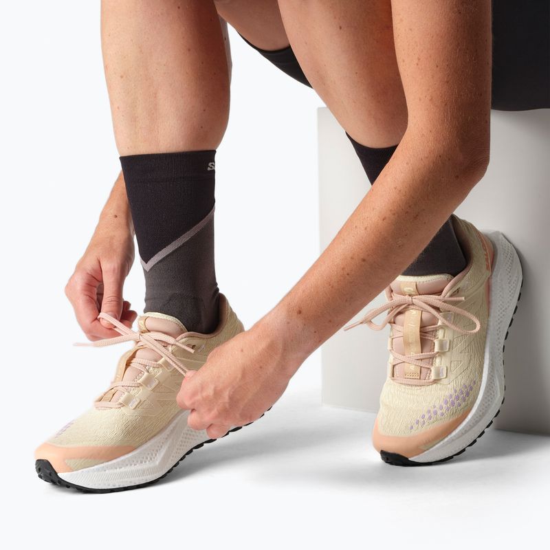 Scarpe running donna Salomon Aero Glide 3 Gravel Shortbread/White/Fusion Coral 8