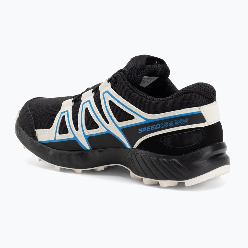 Scarpe da corsa per bambini Salomon Speedcross Waterproof nero/vaniglia ghiaccio/blu francese 3