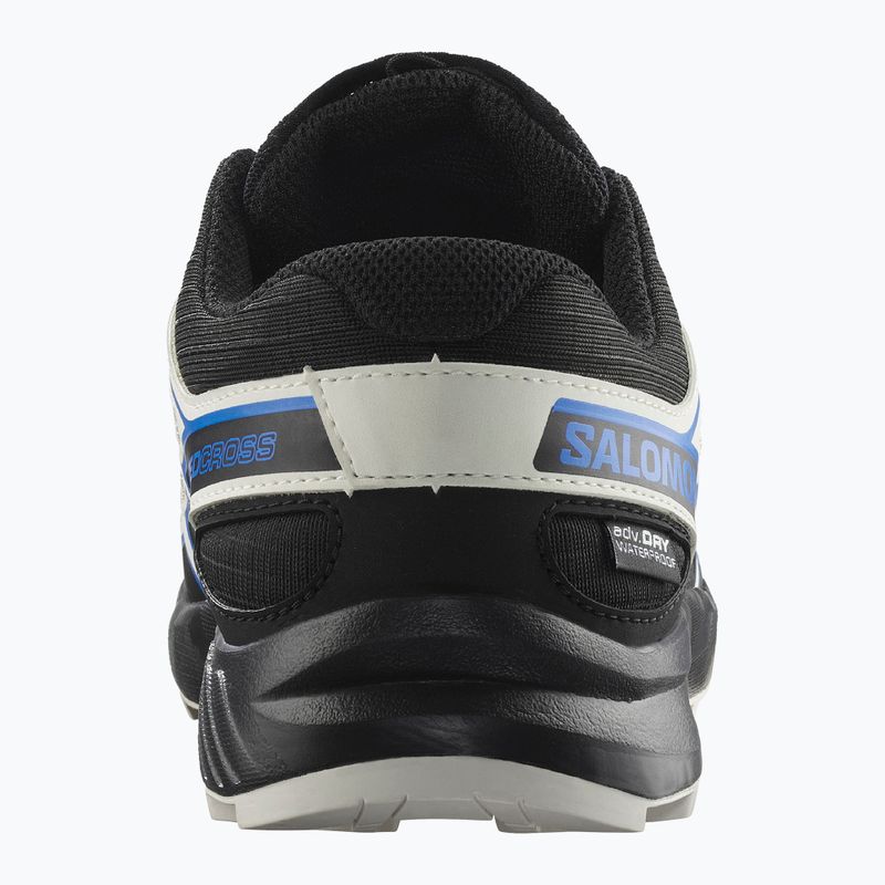 Scarpe da corsa per bambini Salomon Speedcross Waterproof nero/vaniglia ghiaccio/blu francese 10