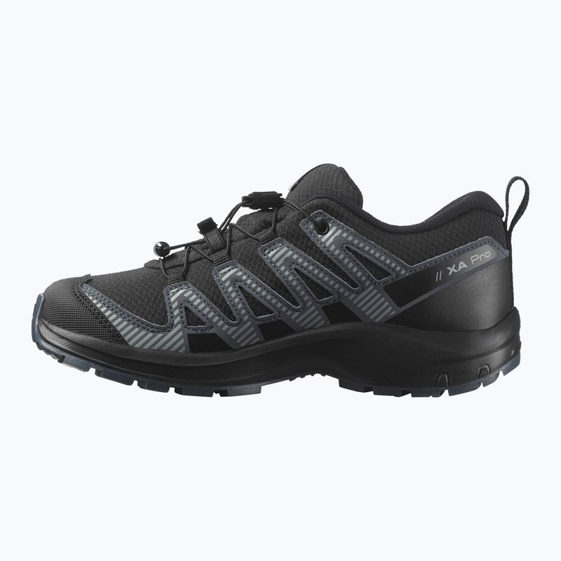 Scarpe da trekking per bambini Salomon XA Pro 3D V8 Waterproof nero/turbulence/quarry 9