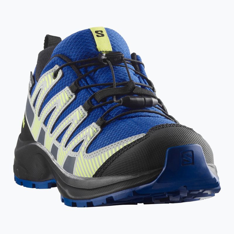 Salomon XA PRO V8 WP, scarpe da trekking per bambini blu nautico/nero/verde brillante 9