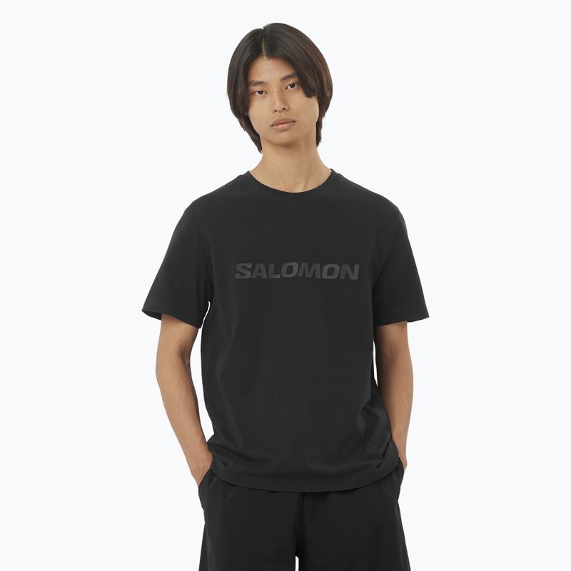 Salomon Big Logo Tee uomo nero profondo