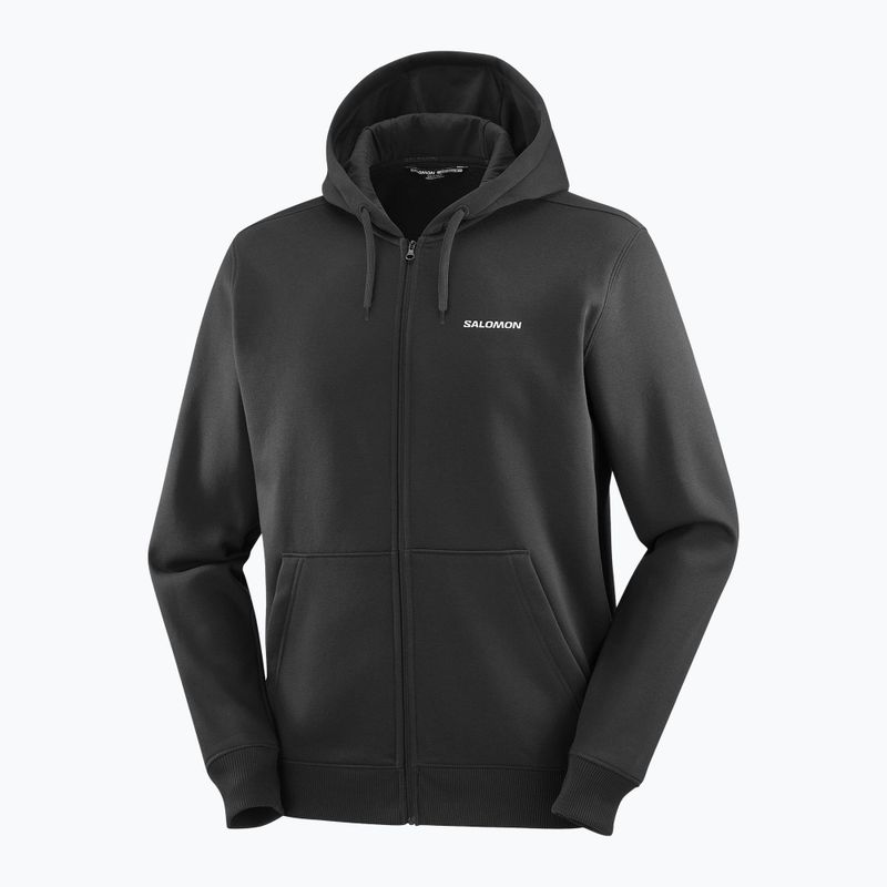 Felpa con cappuccio Salomon Logo Uomo nero profondo 4