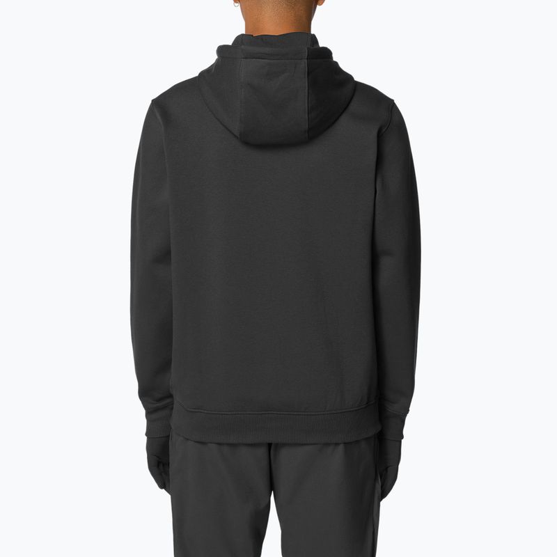 Felpa da uomo Salomon Chest Logo Hoodie deep black 2