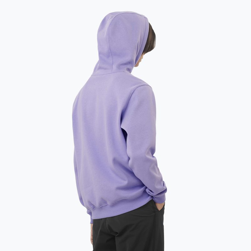 Felpa con cappuccio Salomon Logo Uomo viola tulipano 2
