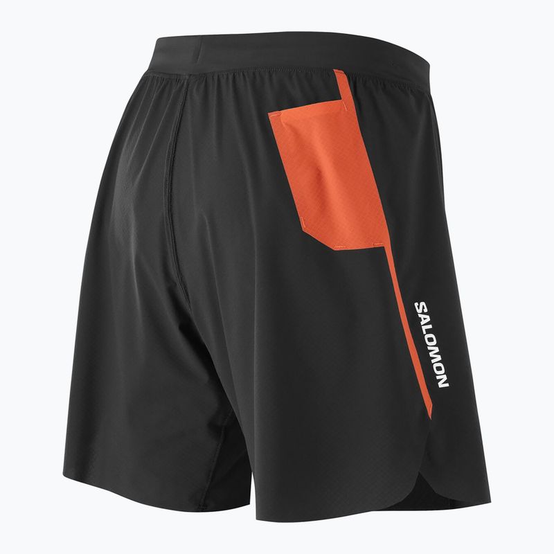 Pantaloncini da corsa Salomon S/Lab Speed Spl 7" nero profondo/rosso fuoco da uomo 7