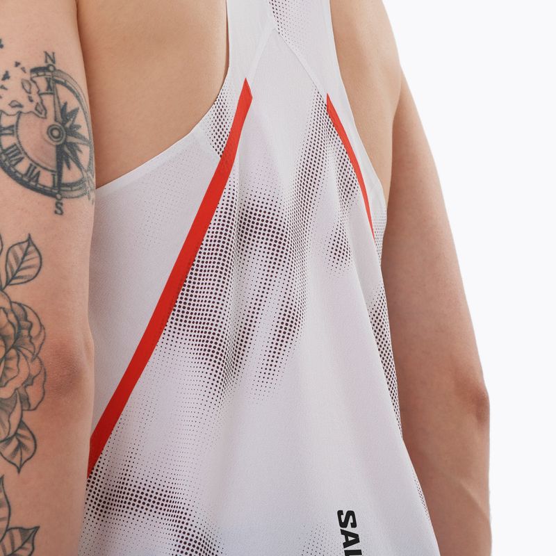 Canotta da corsa da uomo Salomon S/Lab Speed Singlet bianco / andorra 3