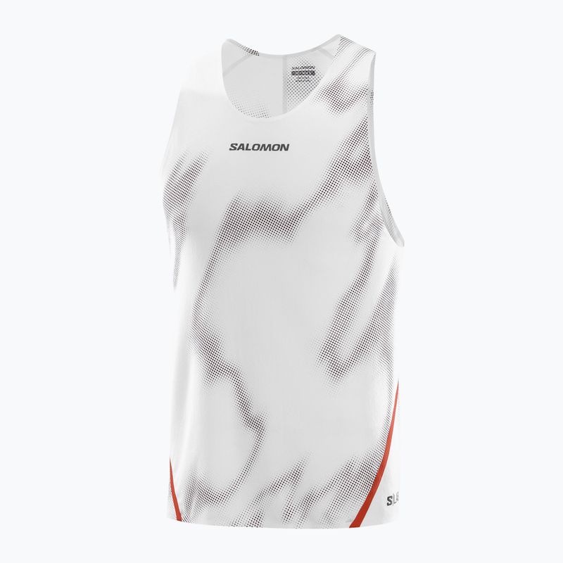 Canotta da corsa da uomo Salomon S/Lab Speed Singlet bianco / andorra 4