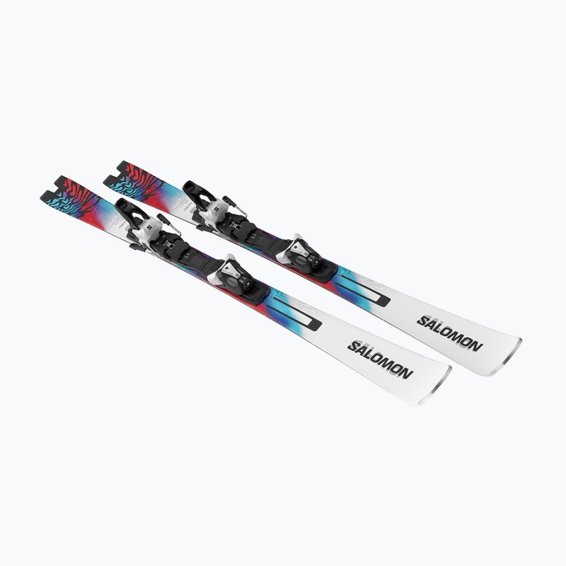 Sci da discesa Salomon Addikt + attacchi MI12 GW white/neon blue/red 3
