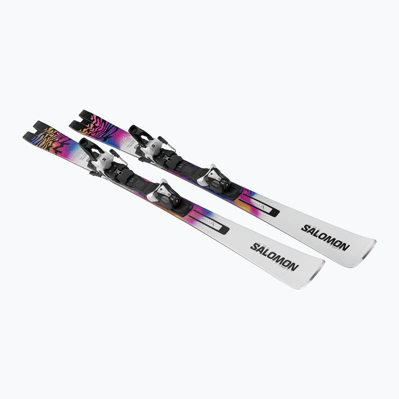 Sci da discesa Salomon E Addikt Pro 66 + attacchi MI12 GW bianco/blu race/rodamina 3