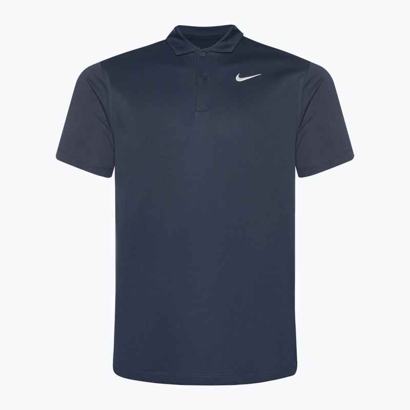 Polo Nike Court Dri-Fit da uomo - Maglia da tennis solida in ossidiana/bianco