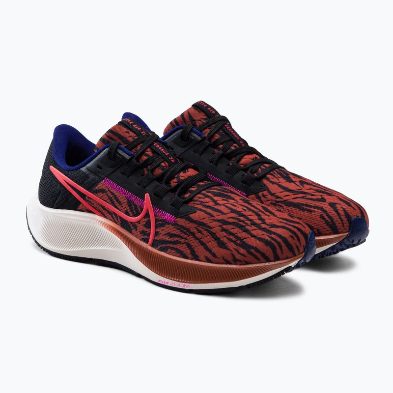 Nike Air Zoom Pegasus 38 donne scarpe da corsa alba bruciata/abanero rosso/nero/fantasma 5