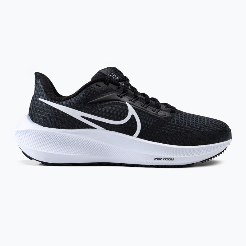 Scarpe da corsa donna Nike Air Zoom Pegasus 39 nero/bianco/grigio fumo scuro 2