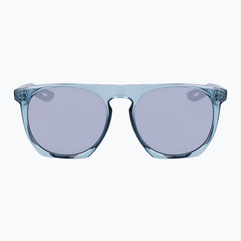 Occhiali da sole Nike Flatspot XXII indossati blu/argento flash 2