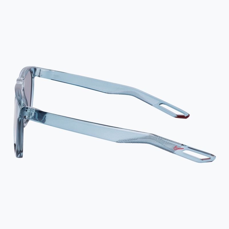 Occhiali da sole Nike Flatspot XXII indossati blu/argento flash 7