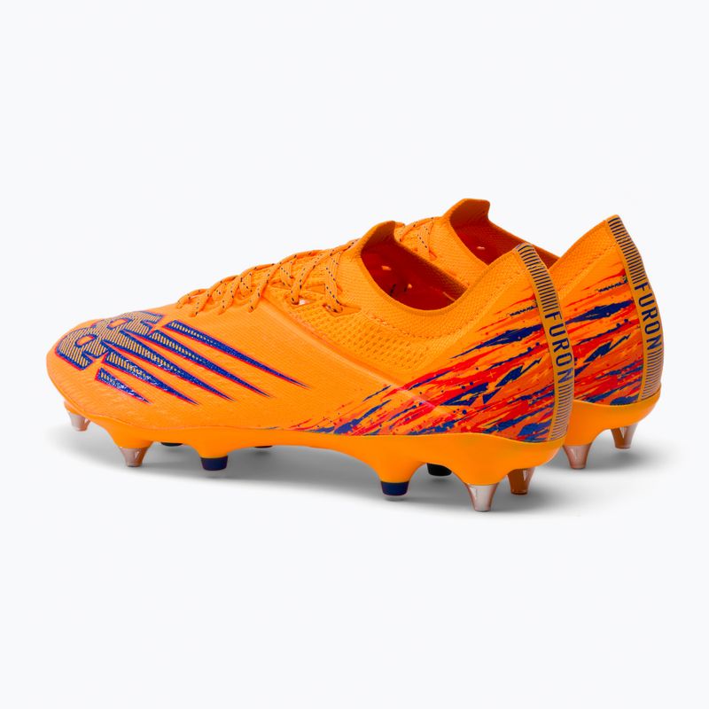 Scarpe da calcio da uomo New Balance Furon V6+ Pro SG impulso/arancio vibrante 3