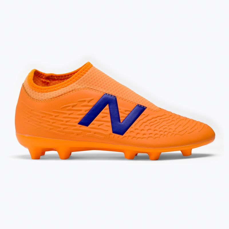 Scarpe da calcio per bambini New Balance Tekela V3+ Magique JNR FG impulso/arancio vibrante 2