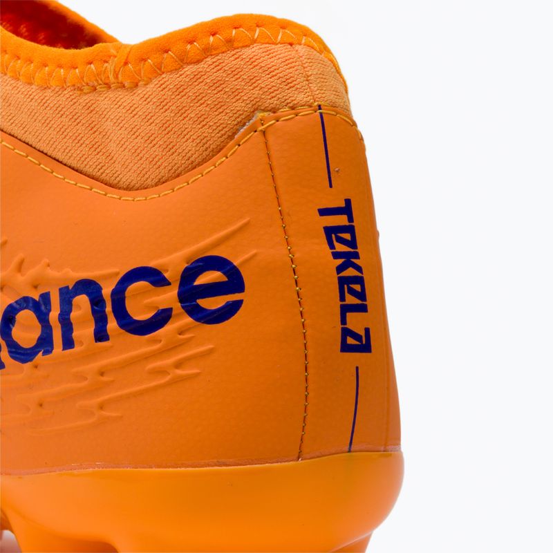 Scarpe da calcio per bambini New Balance Tekela V3+ Magique JNR FG impulso/arancio vibrante 8