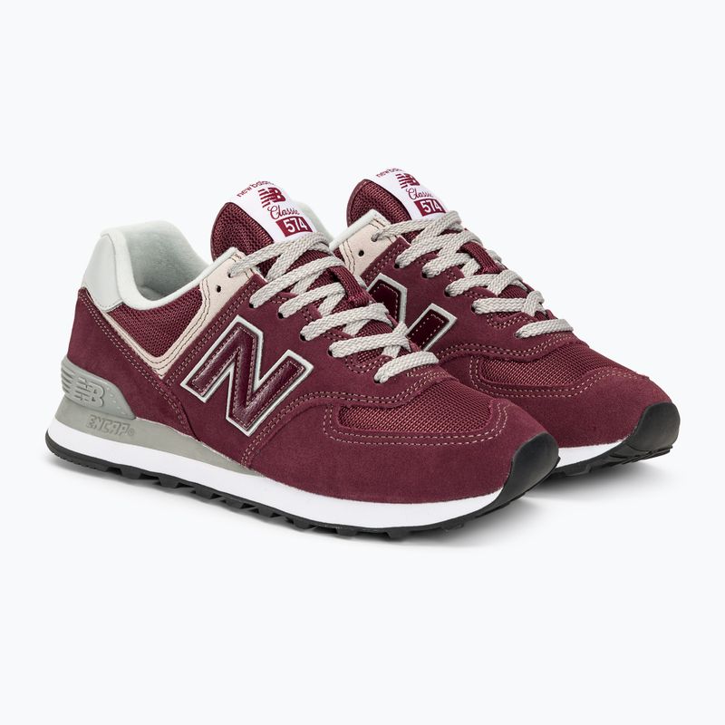 New Balance 574 scarpe da uomo bordeaux 4