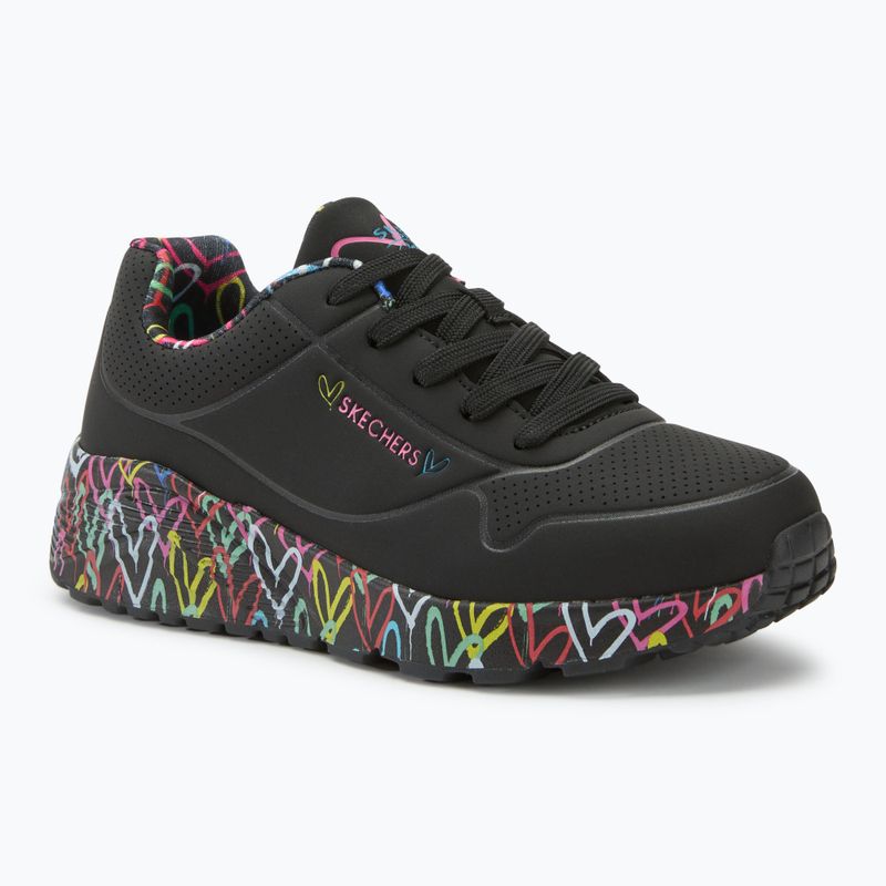 SKECHERS Uno Lite Lovely Luv nero/multicolore scarpe da bambino